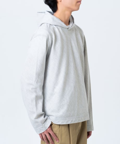 "UNFOLK CLASSIC" Banshu double gauze bias cut hoodie