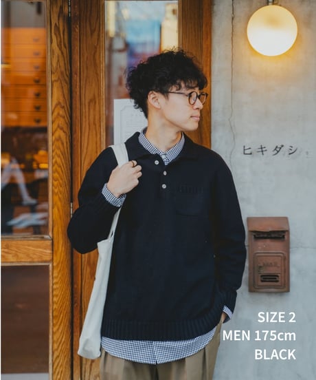 #-33 7×3G cotton knit polo (Beige)