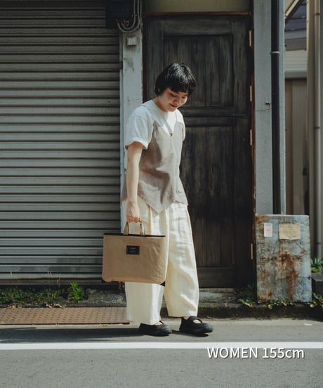 “SIWA × UNFOLK CLASSIC” Yamanashi flocky print washi bag