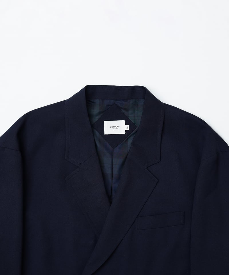 先行予約】#-22 4B relax double blazer (Navy) | UNFOLK