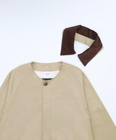 #-53 Ventile gabardine 2way railway coat (Beige)