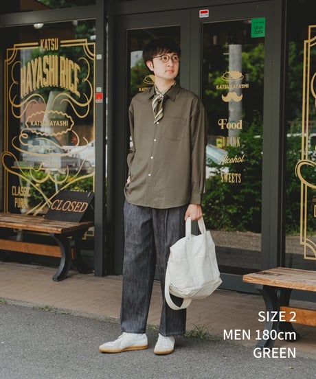 #-41 2way detachable collar wool shirt（Brown）