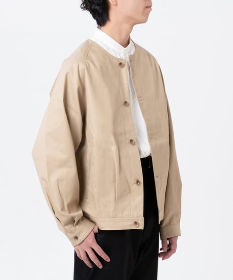 #-45 Ventile gabardine 2way blouson (Beige)