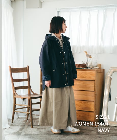 #-52 Memory twill classic mountain parka (Navy)