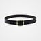 #-69 Round buckle reversible leather belt (Gold)