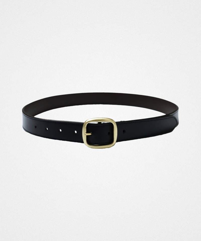 69 Round buckle reversible leather belt (Gold