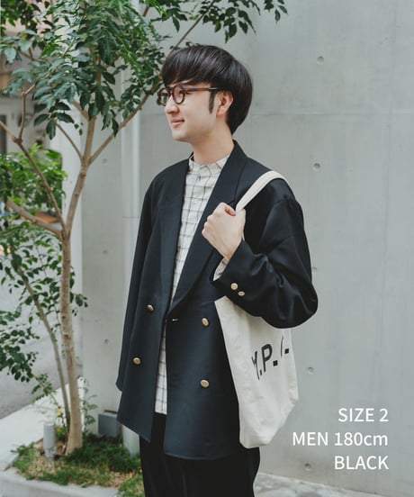 #-22 4B relax double blazer (Navy)