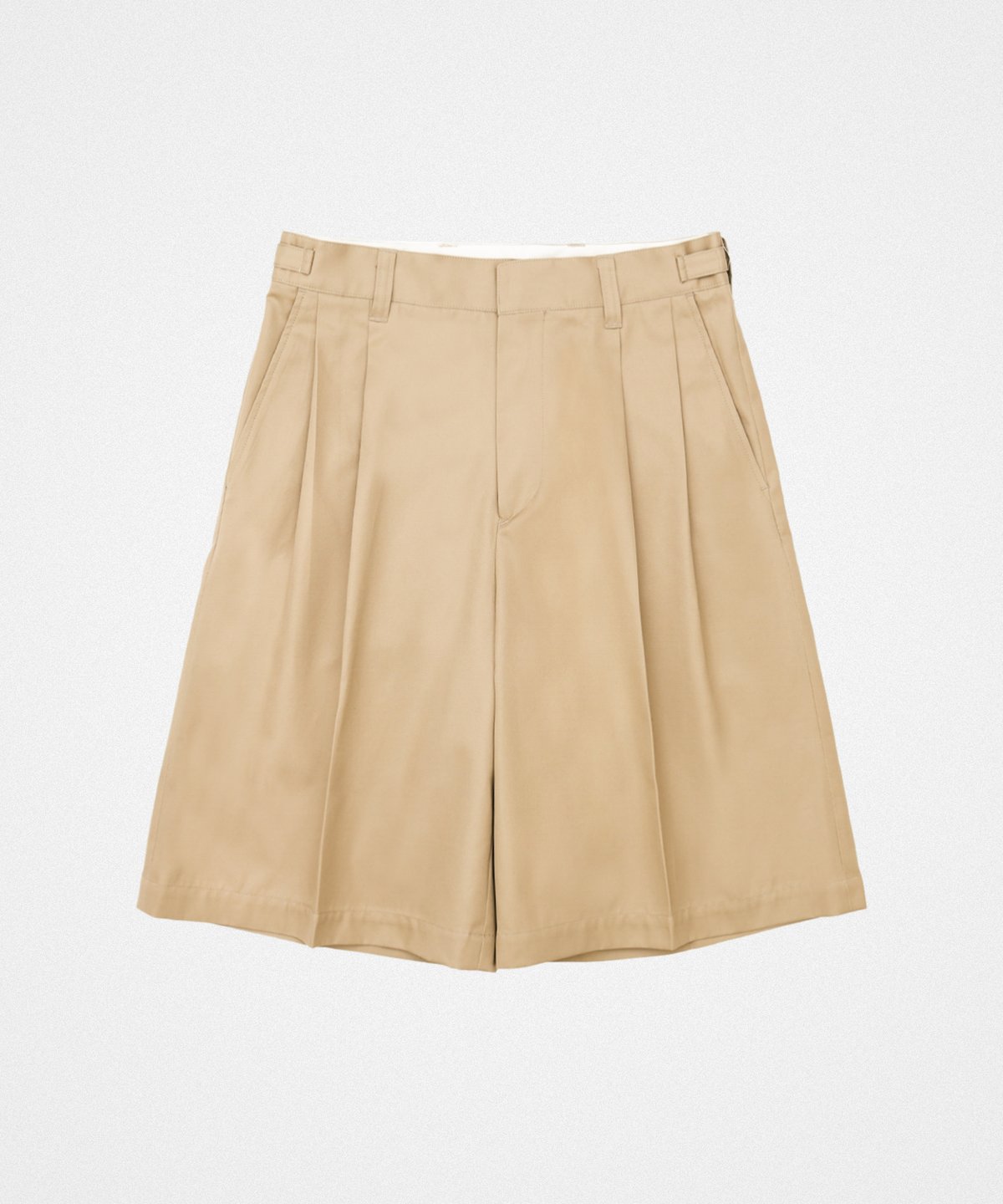 みな#-63 Ventile gabardine 2tuck shorts 63 Ventile gabardine 2tuck flare shorts (Beig