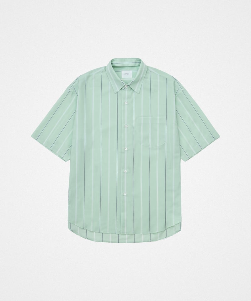 61 2way detachable collar short sleeve stripe