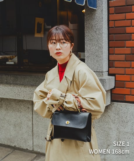 #-30 Ventile gabardine belted trench coat