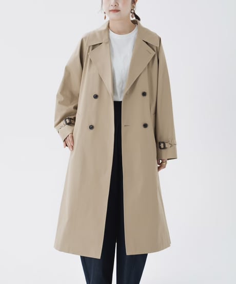 #-30 Ventile gabardine belted trench coat
