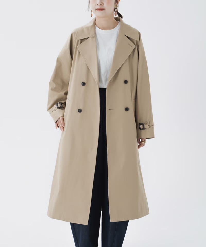 【未使用品】UNFOLK ベンタイル トレンチコート SIZE\"2\" 30 Ventile gabardine belted trench coat | UNF