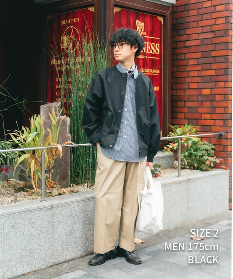 #-34 2way detachable collar gingham check shirt (Black)