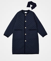 #-72 Diamond Quilt 2way coat (Navy)