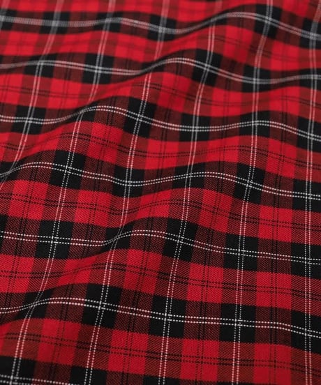 #-37 Reversible check tote bag  (Red)