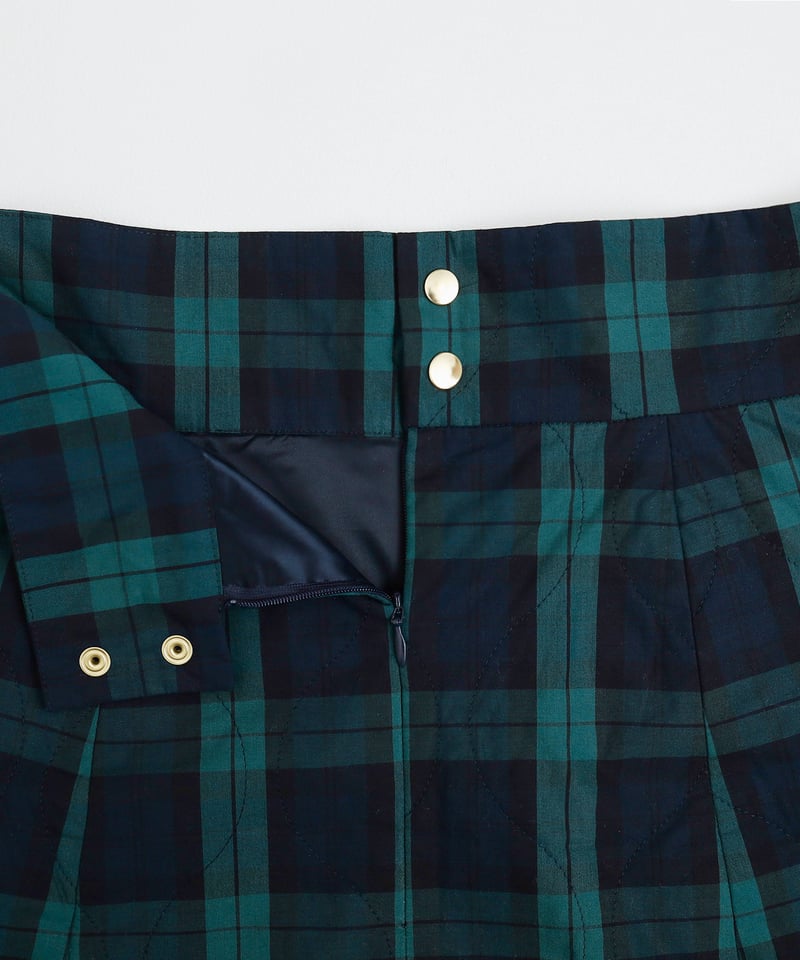 51 EX. Quilting check skirt | UNFOLK