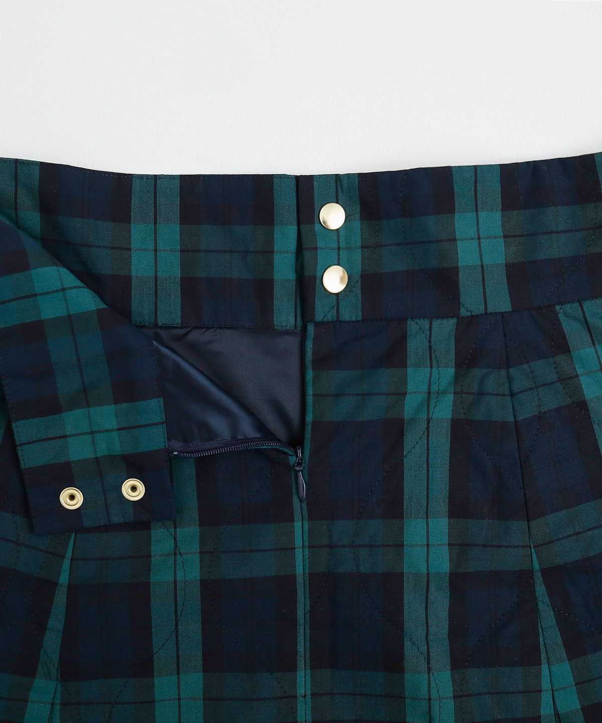 51 EX. Quilting check skirt | UNFOLK