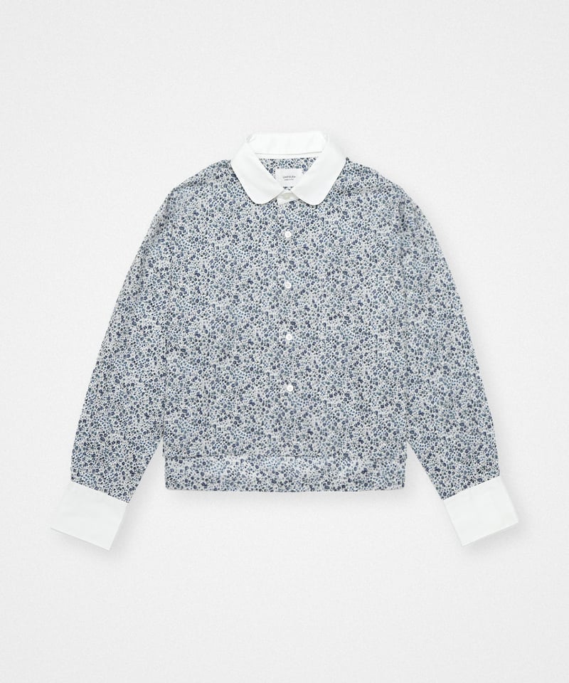 79 2way detachable collar liberty print shirt