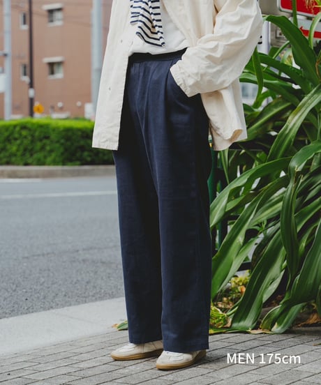 "UNFOLK CLASSIC" Banshu cotton linen relax pants
