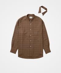 79 2way detachable collar liberty print shirt