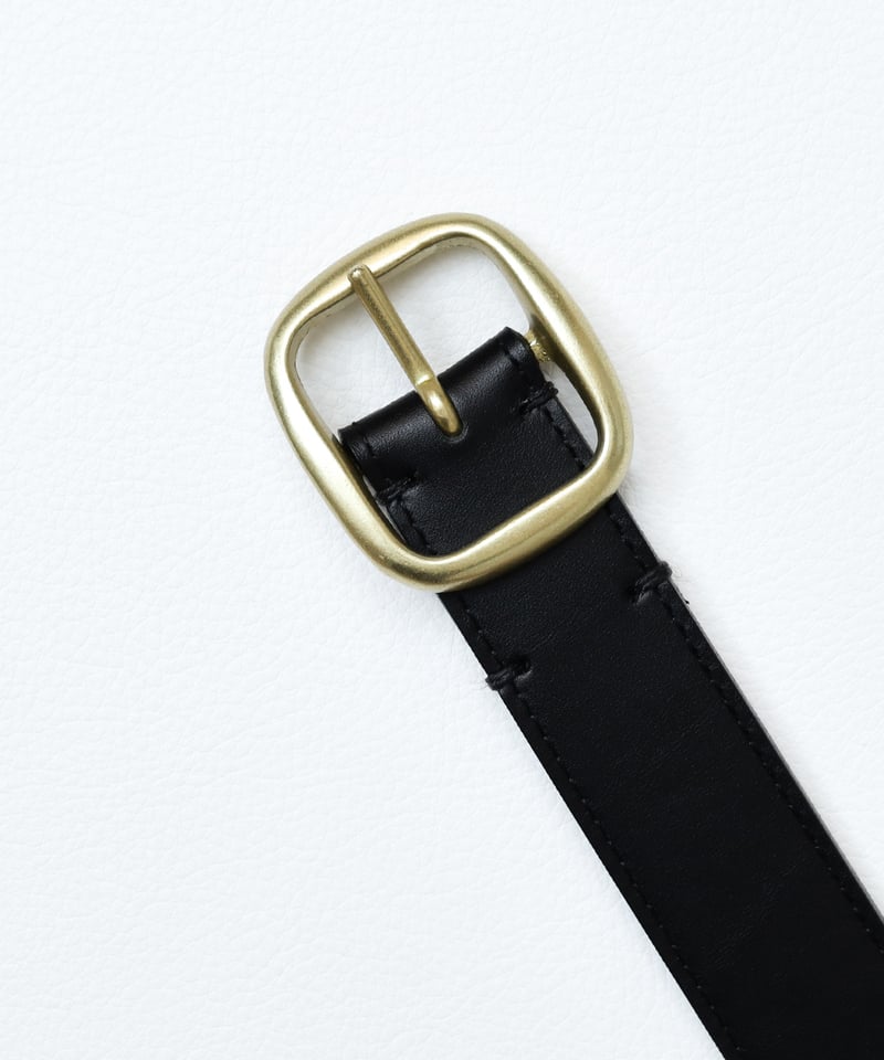 69 Round buckle reversible leather belt (Gold