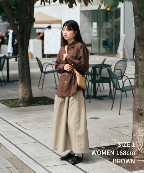 #-41 2way detachable collar wool shirt（Brown）