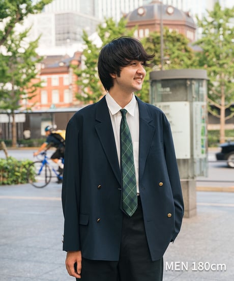 #-26 Reversible silk tie (Green)