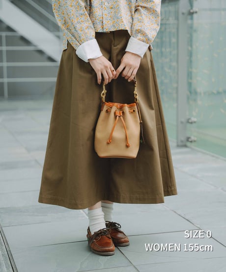 #-70 Ventile gabardine 2tuck skirt (Khaki)