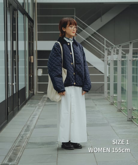 #-71 Diamond Quilt 2way blouson (Navy)