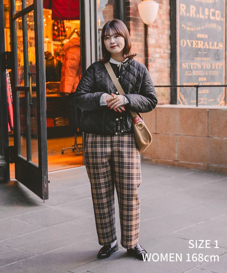 #-21 Seamless classic check pants (Beige)