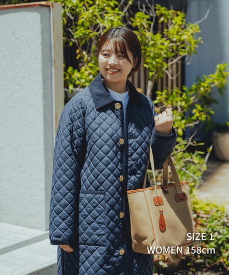 #-72 Diamond Quilt 2way coat (Brown)