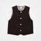 #-48 Peach brushed classic vest (Brown)