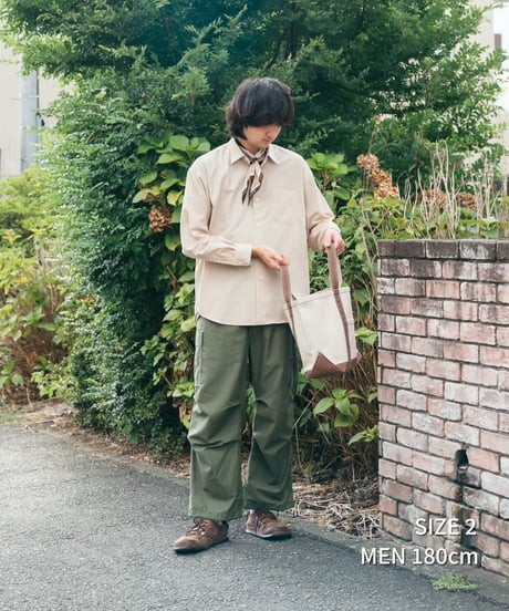 #-15 2way detachable collar shirt (Beige)
