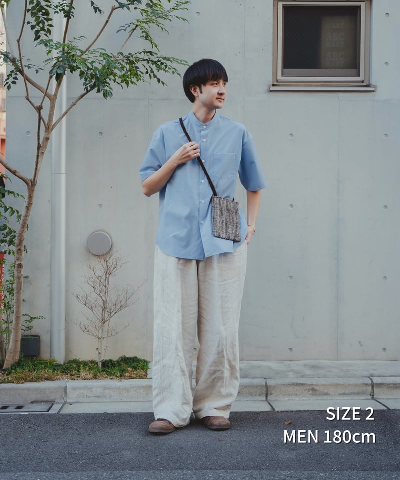 60 2way detachable collar short sleeve shirt