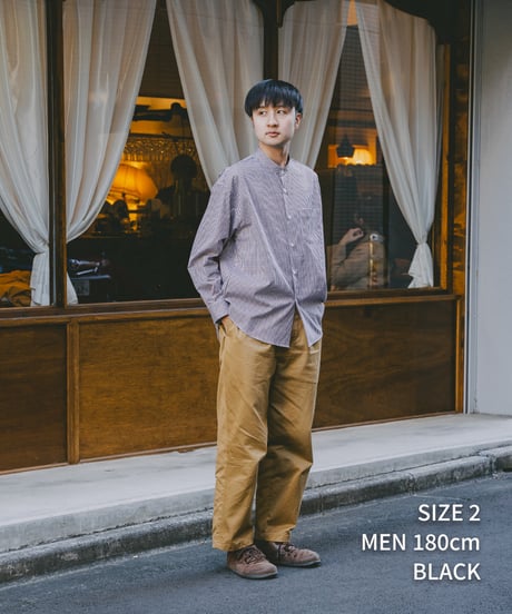 #-34 2way detachable collar gingham check shirt (Green)