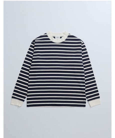#-20 Heavy weight border long tshirt (Navy)