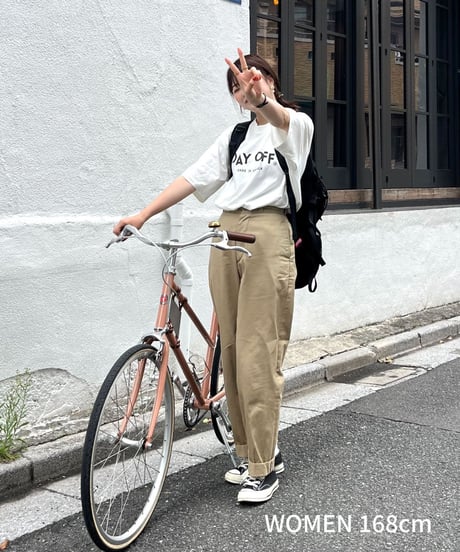 #-10 "DAYOFF" loose classic logo tee（White）