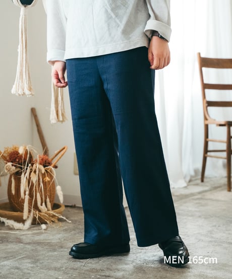 "UNFOLK CLASSIC" Banshu cotton linen relax pants