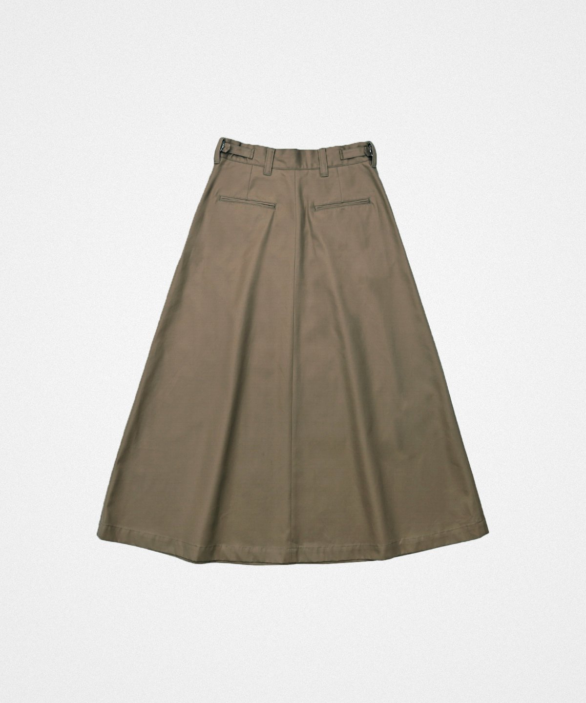 70 Ventile gabardine 2tuck skirt (Khaki) | UN
