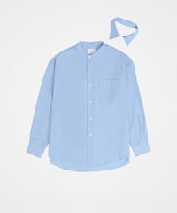 #-15 2way detachable collar shirt (Blue)