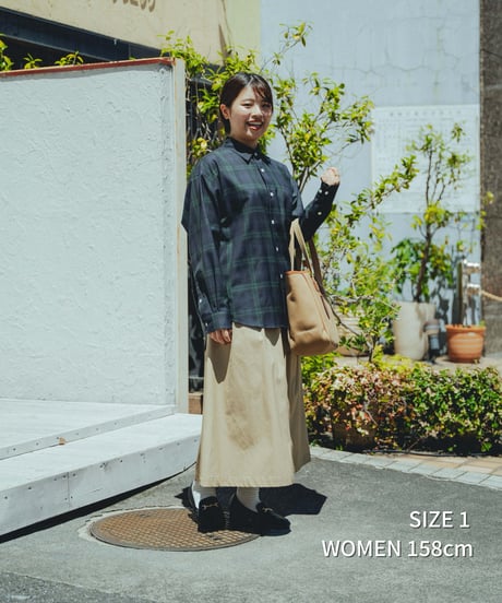#-70 Ventile gabardine 2tuck skirt (Beige)