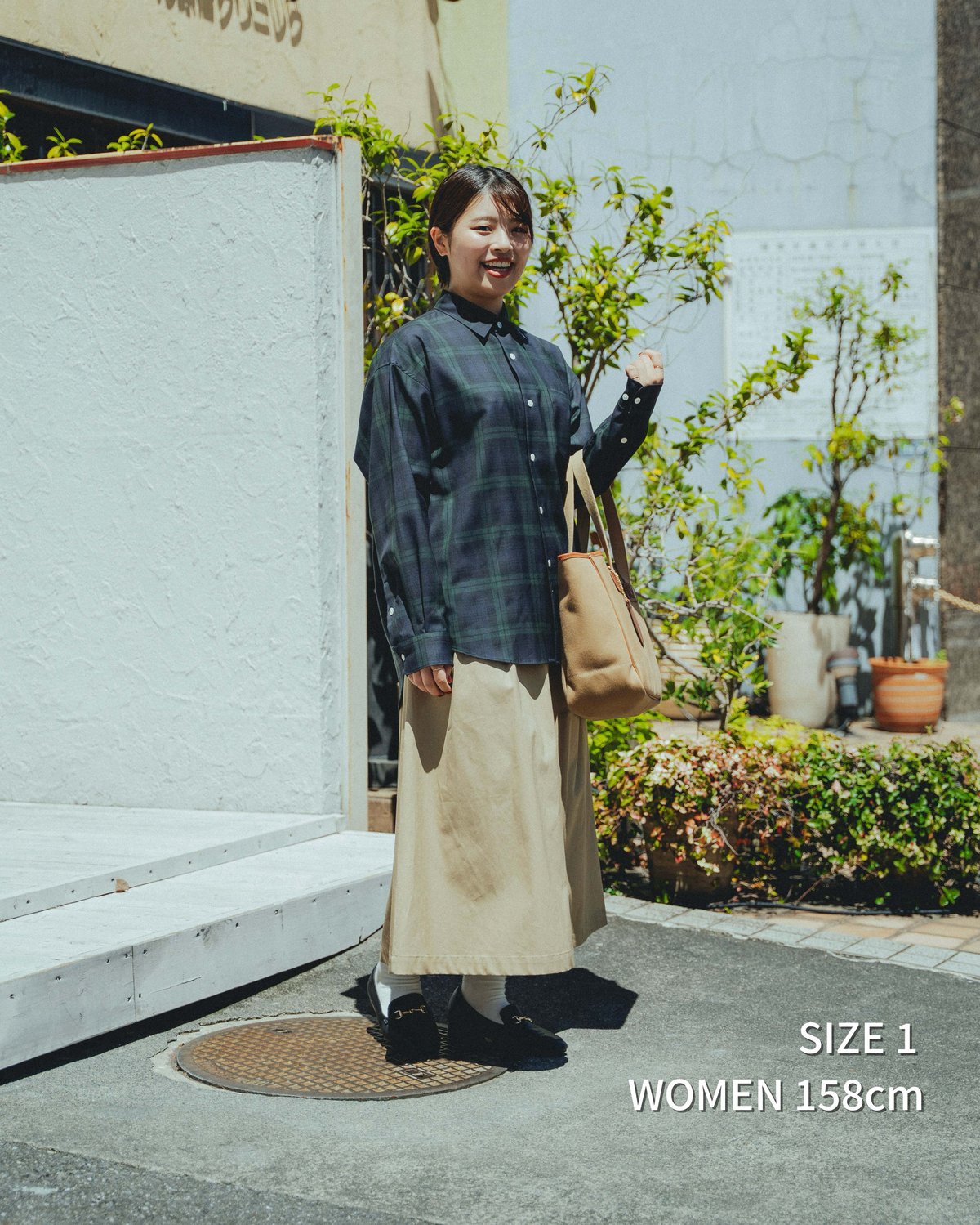 UNFOLK チノスカート 70 Ventile gabardine 2tuck skirt (Beige) | UN