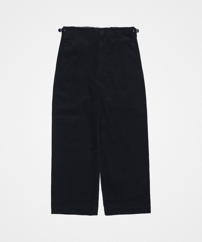 パンツ G&F Co. CORDUROY TROUSERS INK BLACK 32 ZIPPER CORDUROY PANTS / BLACK | SKINS ONLINE STORE