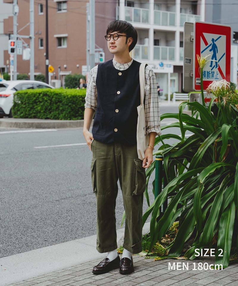 48 Peach brushed classic vest (Brown) | UNFOLK