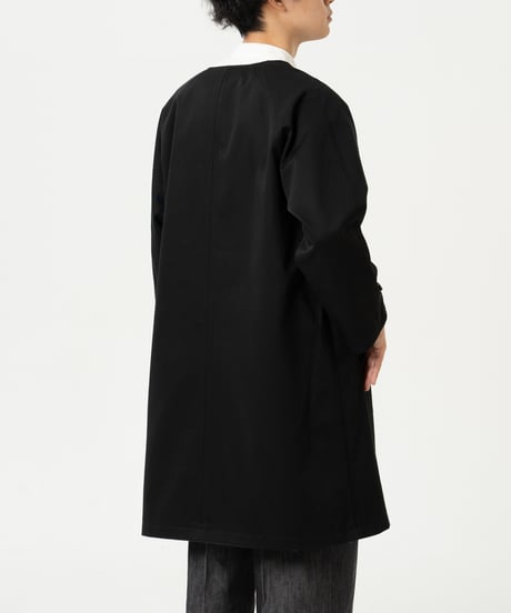 #-27 Reversible nocollar coat (Black)