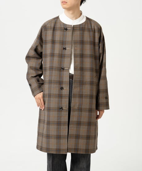#-27 Reversible nocollar coat  (Beige)