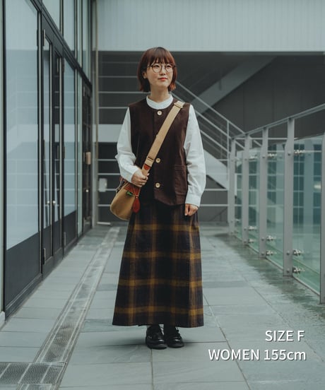 "UNFOLK CLASSIC" Banshu napping process check skirt