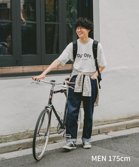 #-10 "DAYOFF" loose classic logo tee（White）