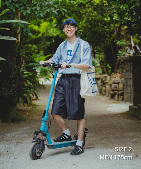#-60 2way detachable collar short sleeve shirt (Blue)