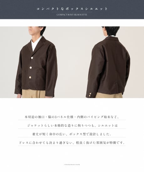 #-67 3B cotton moleskin single jacket